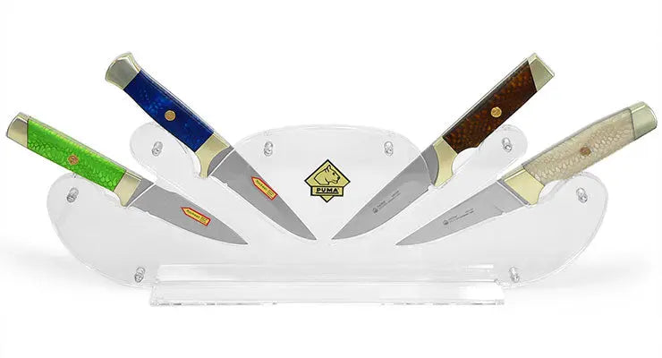 PUMA messerständer acryl für 4 Messer (ohne Messer)