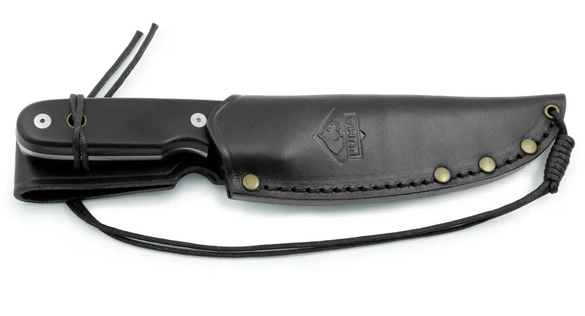 PUMA 2+2 Niederwild Micarta Auslaufmodell Gesamtansicht, komplettes Jagdmesserset
