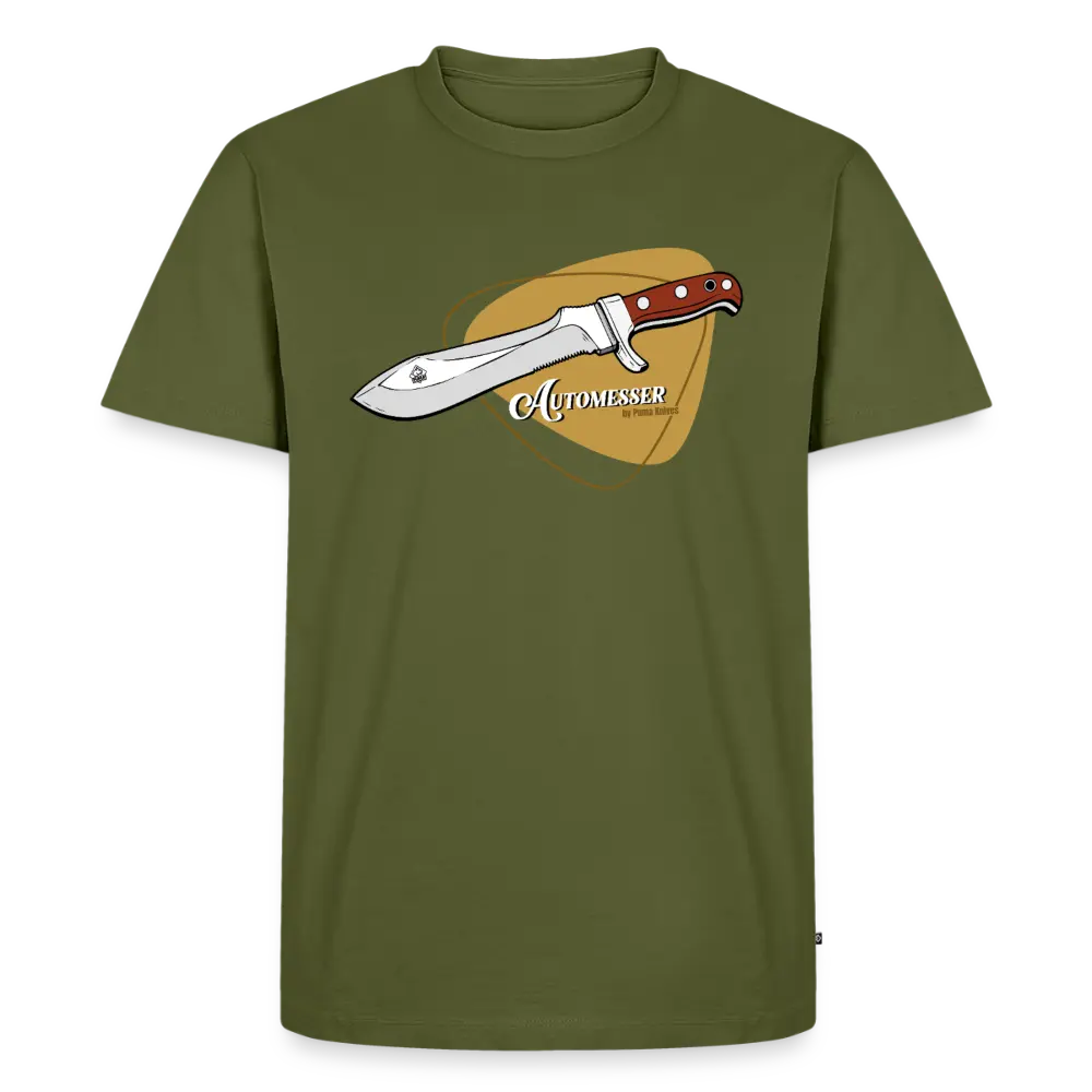 Men’s Premium T-Shirt PUMA Automesser Retrodesign - khaki