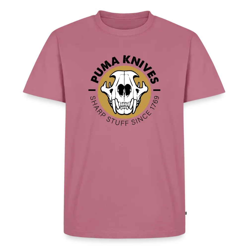 Men’s Premium T-Shirt Skull Frontal Sharp Stuff - mauve