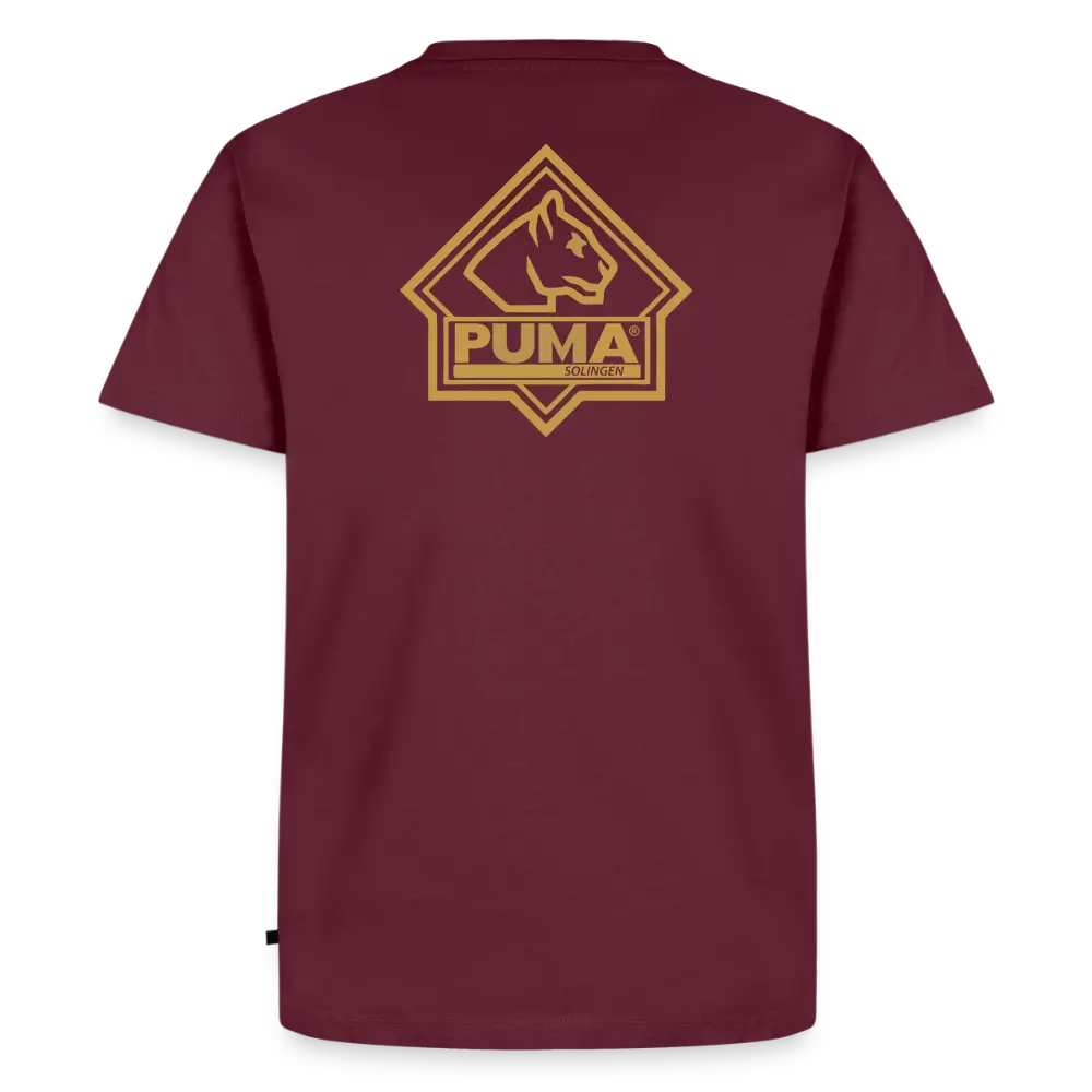 Men’s Premium T-Shirt PUMA Heritage Logo Back - burgundy