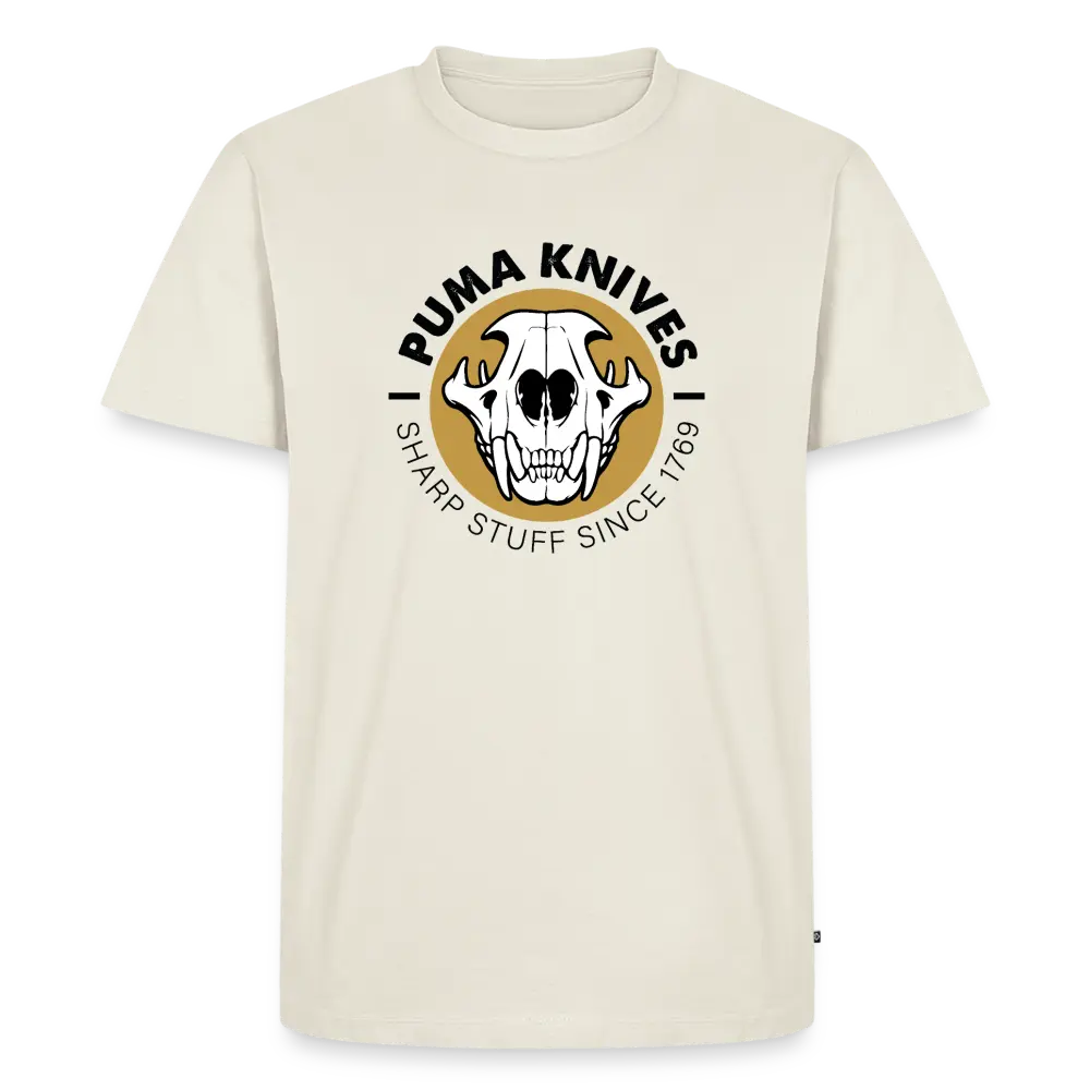 Men’s Premium T-Shirt Skull Frontal Sharp Stuff - off white