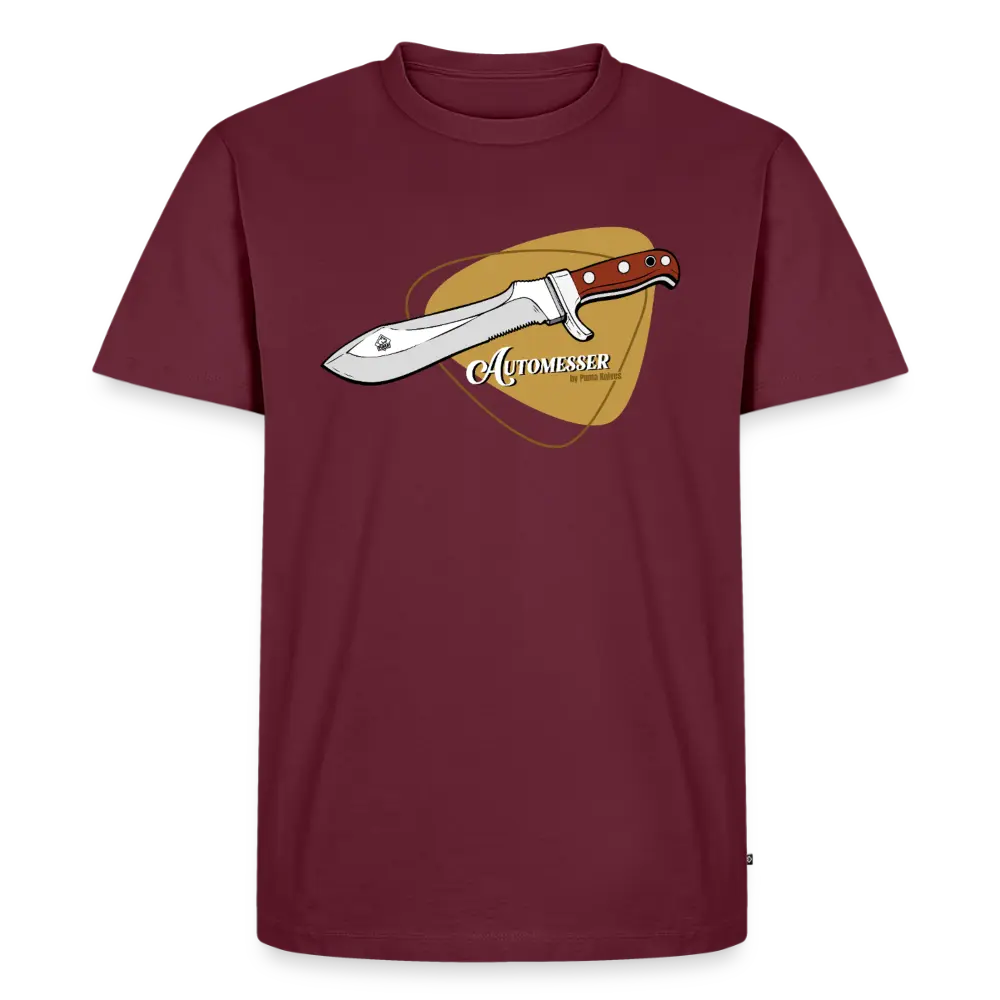 Men’s Premium T-Shirt PUMA Automesser Retrodesign - burgundy