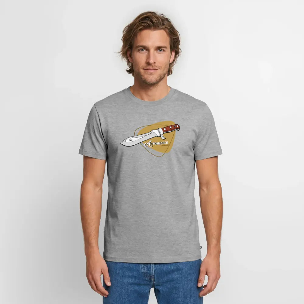 Men’s Premium T-Shirt PUMA Automesser Retrodesign - heather grey
