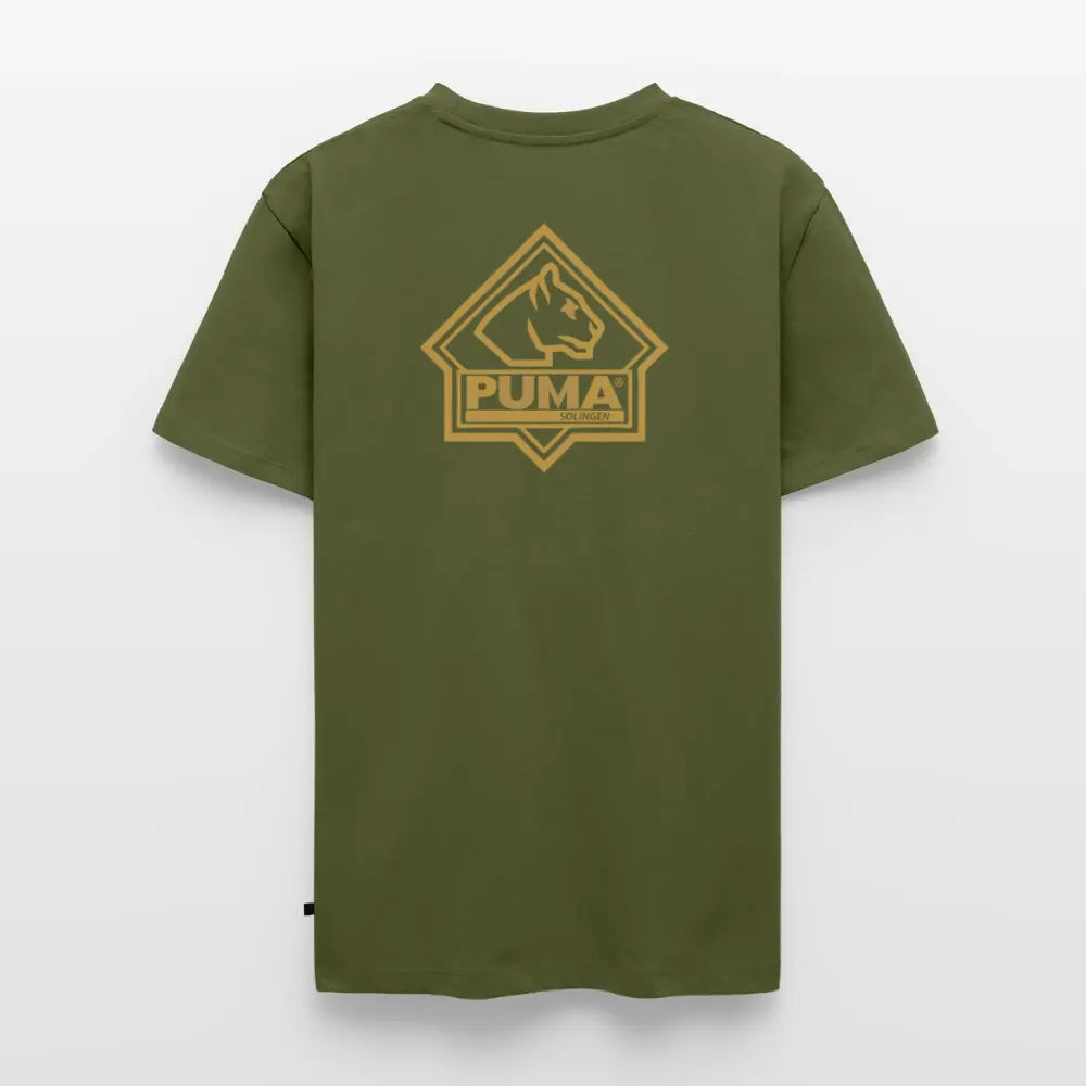 Men’s Premium T-Shirt PUMA Heritage Logo Back - khaki