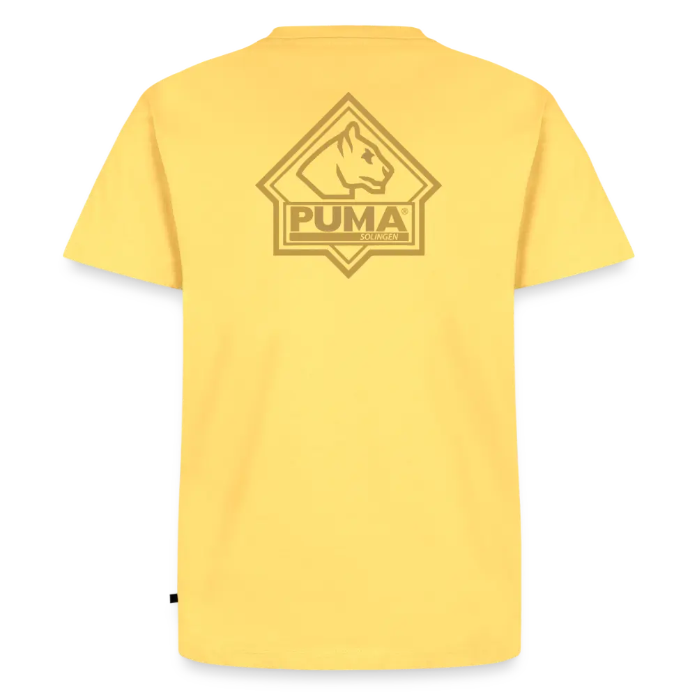 Men’s Premium T-Shirt PUMA Heritage Logo Back - sky yellow