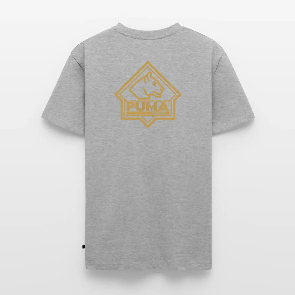 Men’s Premium T-Shirt PUMA Heritage Logo Back - heather grey