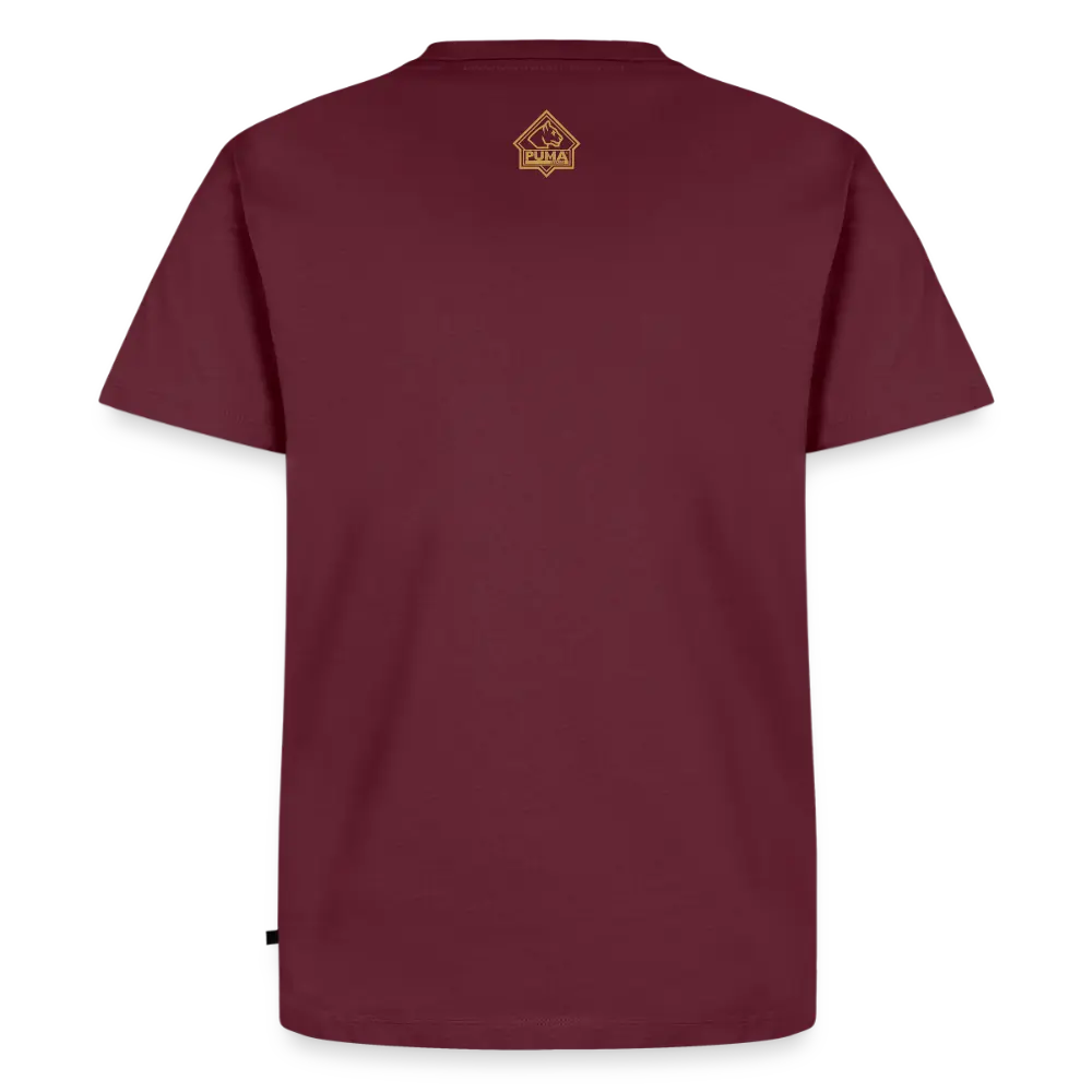 Men’s Premium T-Shirt Skull Frontal Sharp Stuff - burgundy