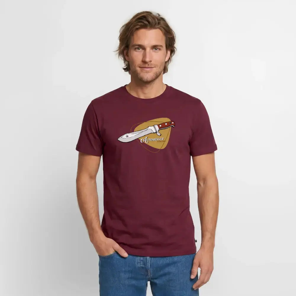 Men’s Premium T-Shirt PUMA Automesser Retrodesign - burgundy