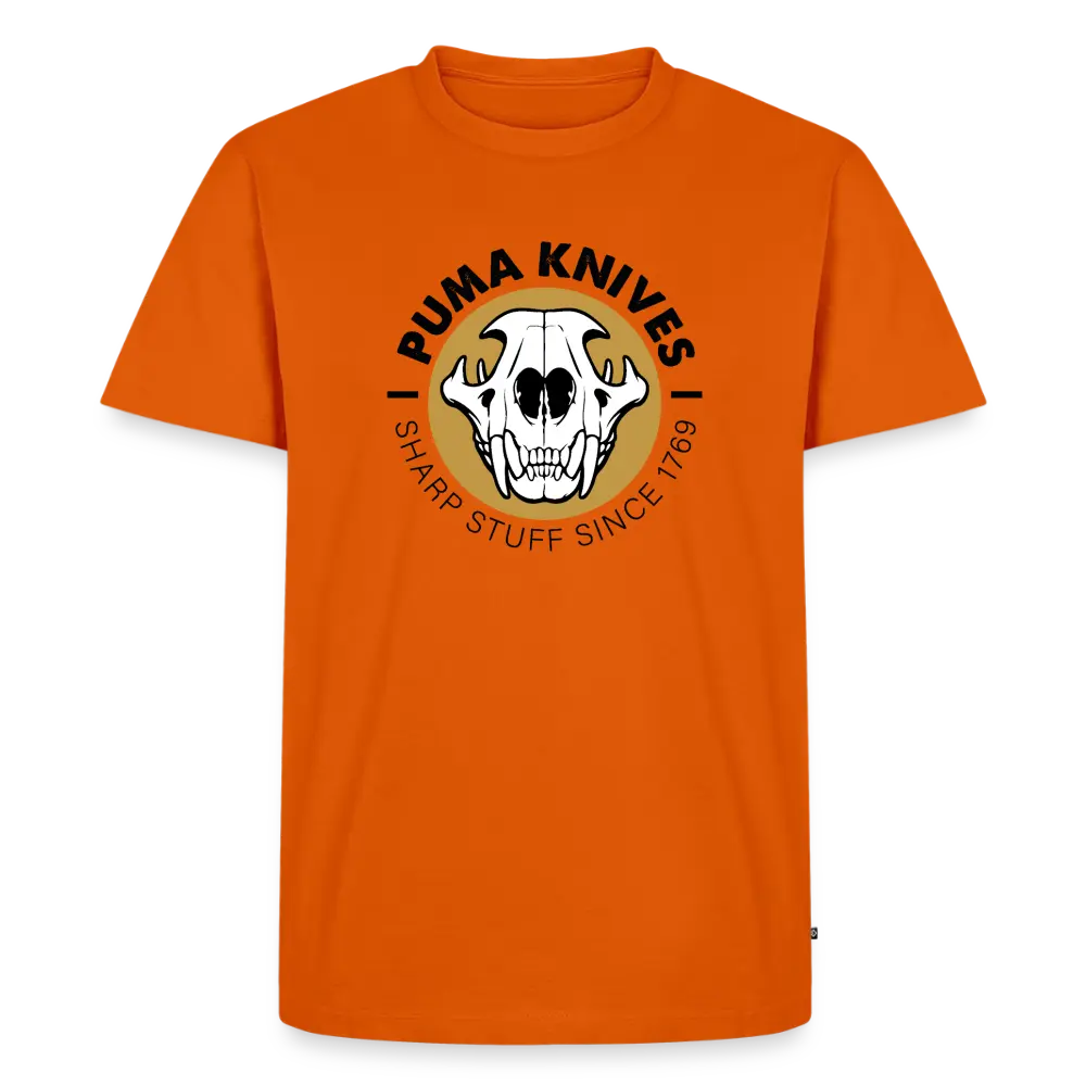 Men’s Premium T-Shirt Skull Frontal Sharp Stuff - orange