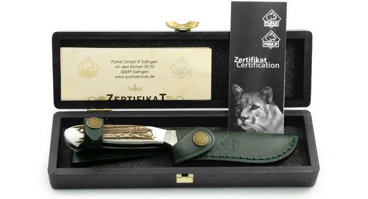 PUMA Jagdnicker 240 mit eingelegter goldener Ätzung