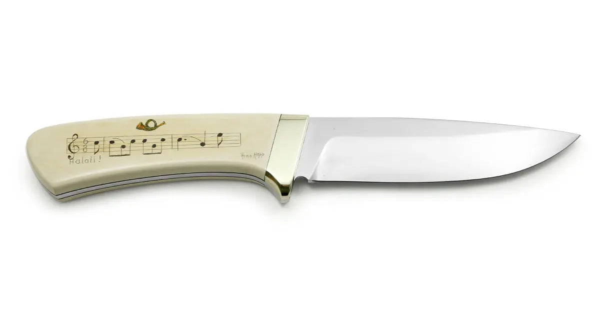 PUMA art collection, Keiler gestellt / Hornsignal (Halali), rotwildmesser, Unikat,