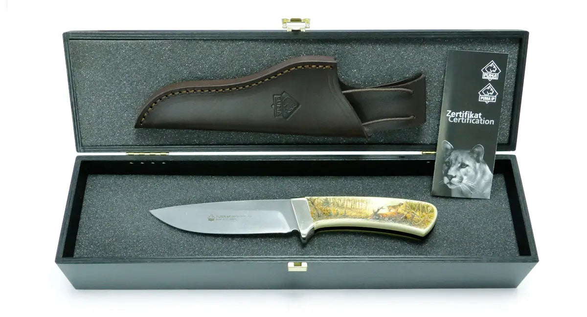 PUMA art collection, Totverbeller / Hochwildsignal (Hirsch tot), rotwildmesser, Unikat,