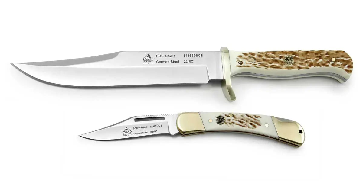 Puma SGB Bowie / Whitetail, POM Commando Stag