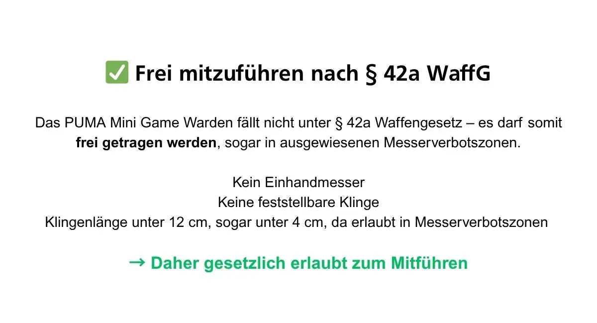 PUMA mini game warden (Miniatur Messer)