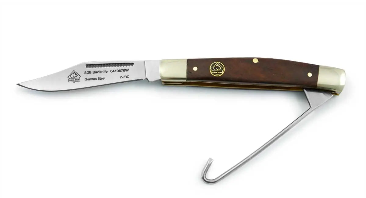 Puma SGB bird knife mit Haken, Jacaranda