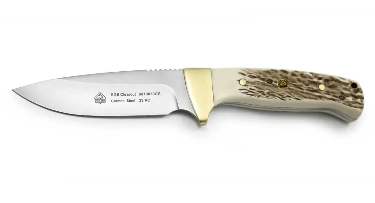 Jagdmesser, Outdoormesser, PUMA SGB clearcut, commando stag