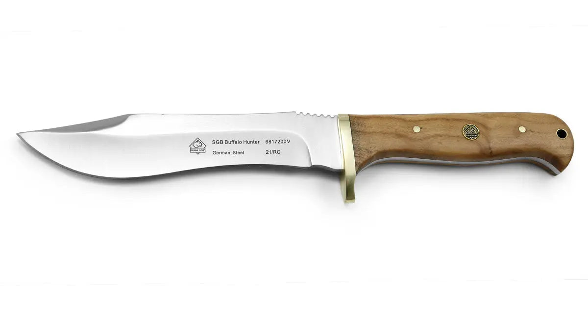 Jagdmeser Outdoormesser PUMA SGB Buffalo Hunter, Olivenholz
