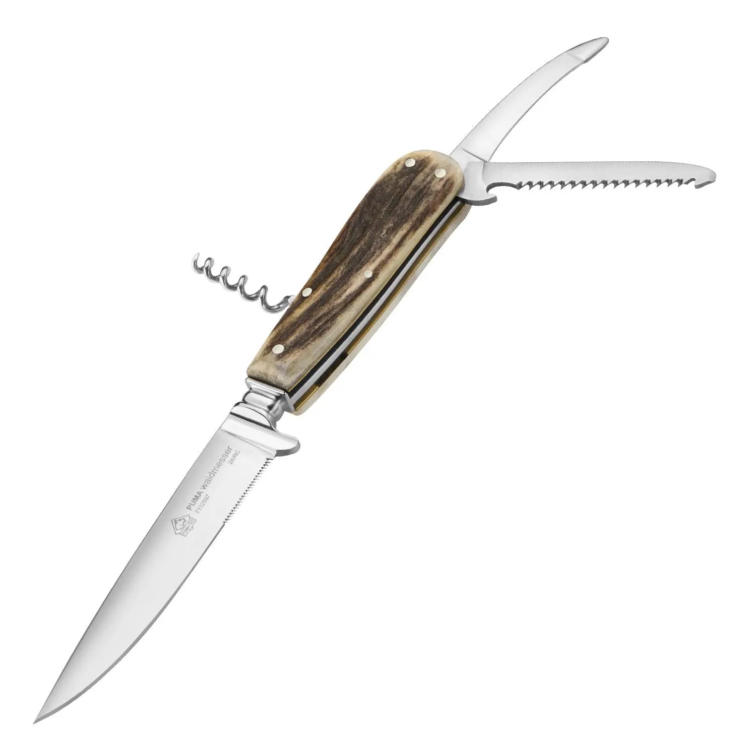 PUMA TEC Hunting Knife with Saw and Gut Hook