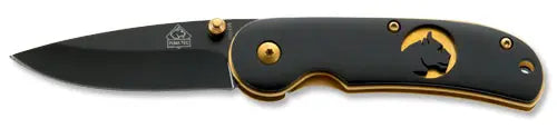 PUMA TEC Einhandmesser (Goldplatinen mit Logo)