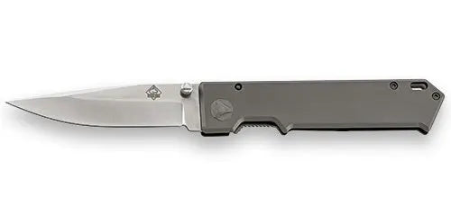 PUMA TEC Einhandmesser D2 Carbonstahl geöffnet, robustes Taschenmesser mit D2-Klinge, Art.-Nr. 7310811