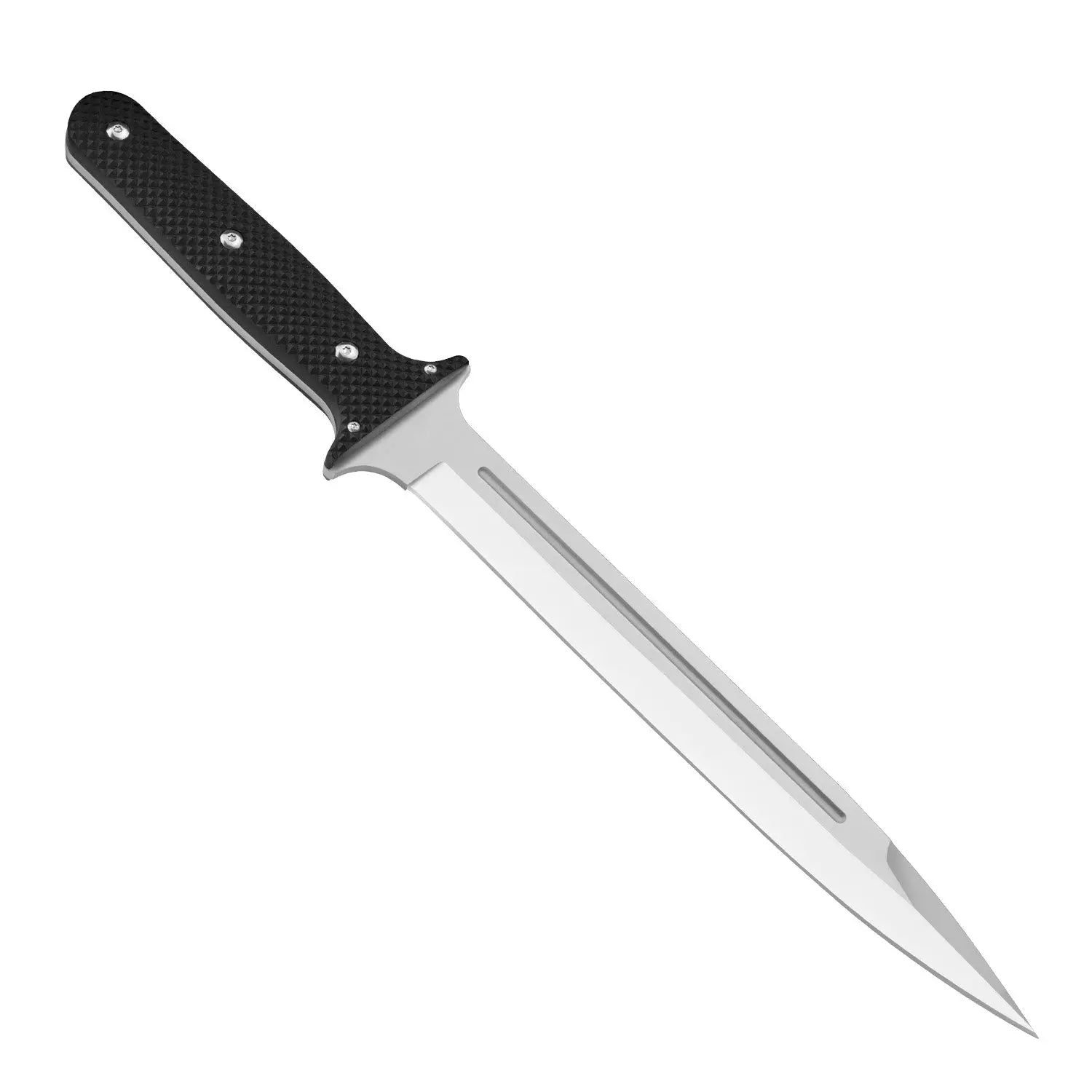 PUMA XP pig sticker 15, interceptor knife, black pakkawood with fish skin, Kydex sheath