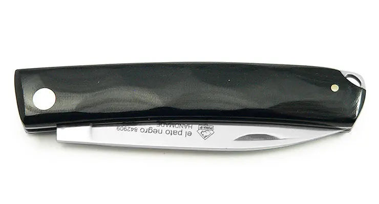 PUMA IP El Pato Negro Klingendetail, schwarzes Jagdmesser PUMA IP