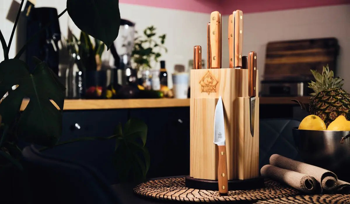 PUMA Küchenblock mit 8 Küchenmessern