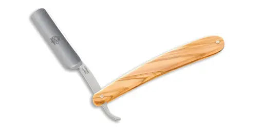 PUMA Rasiermesser Olivenholz Klingendetail, hochwertige Rasierklinke aus Solingen