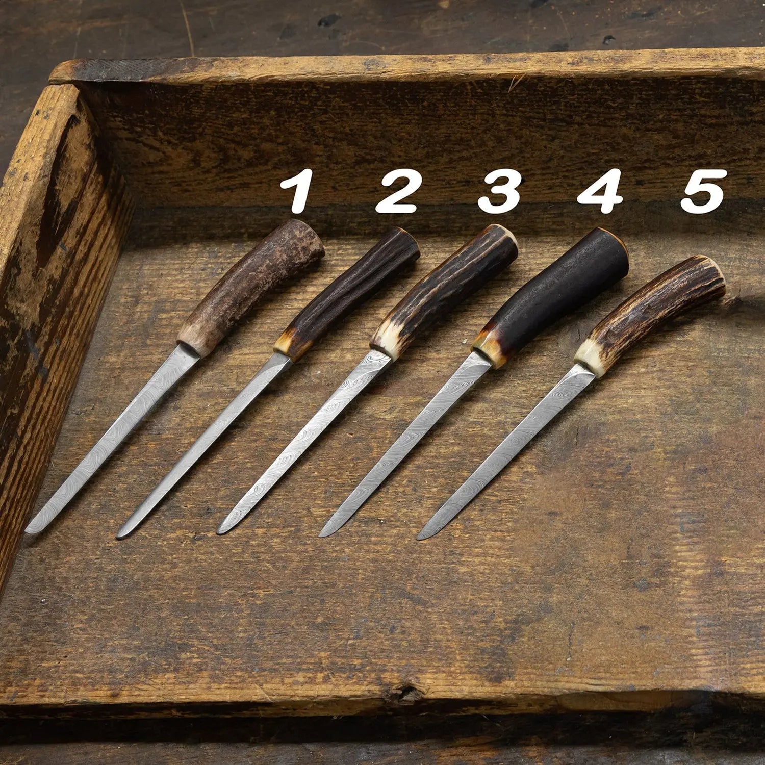 PUMA Brieföffner Hirschhorn & DAMASTEEL® – Unikat nach Wahl