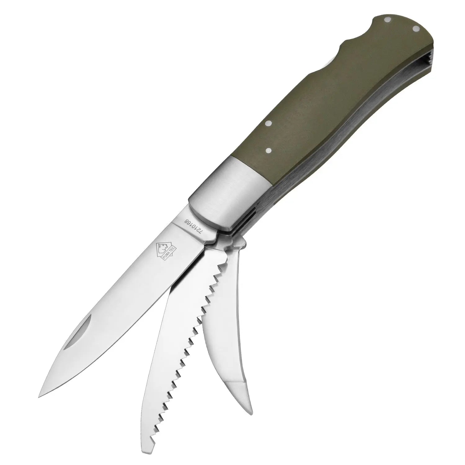 PUMA TEC Jagdtaschenmesser G10 green