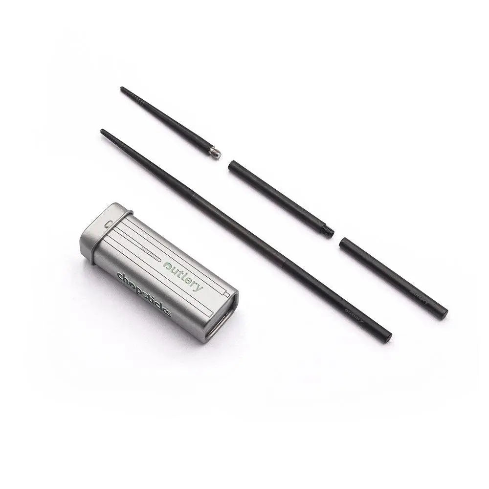 Outlery Reise-Essstäbchen, Edelstahl, Taschenformat