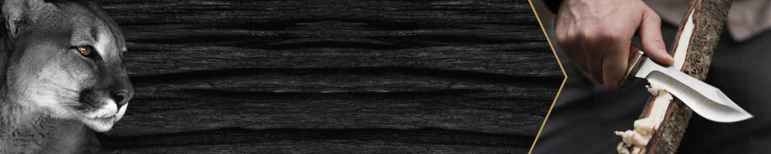 Feststehendes Outdoor Messer schnitzt Feathersticks am Holz