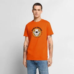 Men’s Premium T-Shirt Skull Frontal Sharp Stuff - orange 