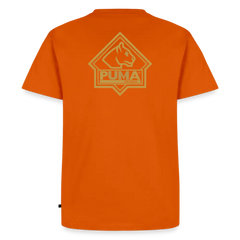 Men’s Premium T-Shirt PUMA Heritage Logo Back - orange 