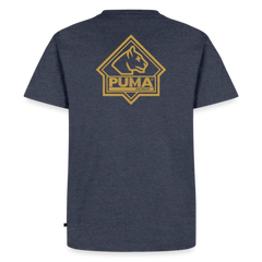 Men’s Premium T-Shirt PUMA Heritage Logo Back - heather denim