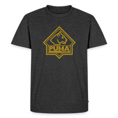 Men’s Premium T-Shirt PUMA Heritage Logo Front - heather anthracite