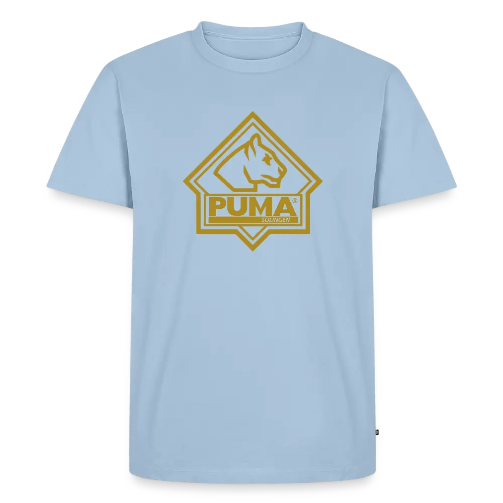 Men’s Premium T-Shirt PUMA Heritage Logo Front - light blue