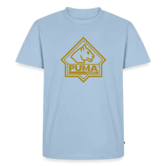 Men’s Premium T-Shirt PUMA Heritage Logo Front - light blue