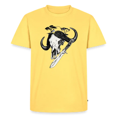 PUMA Herren Premium T-Shirt „White Hunter – Big Game" - sky yellow