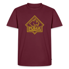 Men’s Premium T-Shirt PUMA Heritage Logo Front - burgundy