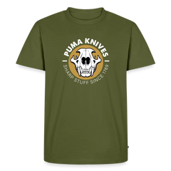 PUMA Men’s Premium T-Shirt "Skull Frontal Sharp Stuff" White - khaki