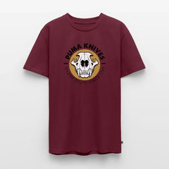 Men’s Premium T-Shirt Skull Frontal Sharp Stuff - burgundy