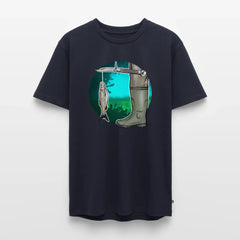 PUMA Herren Premium T-Shirt „Waagemesser – Petri Heil" - navy