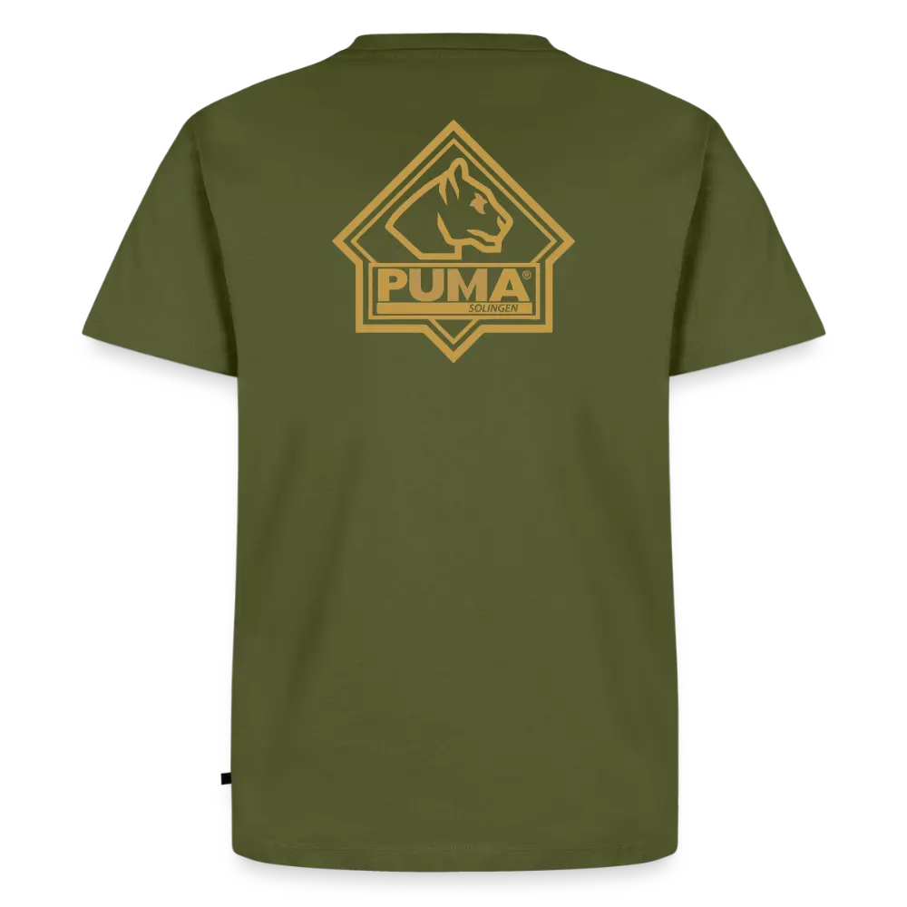 Men’s Premium T-Shirt PUMA Heritage Logo Back - khaki