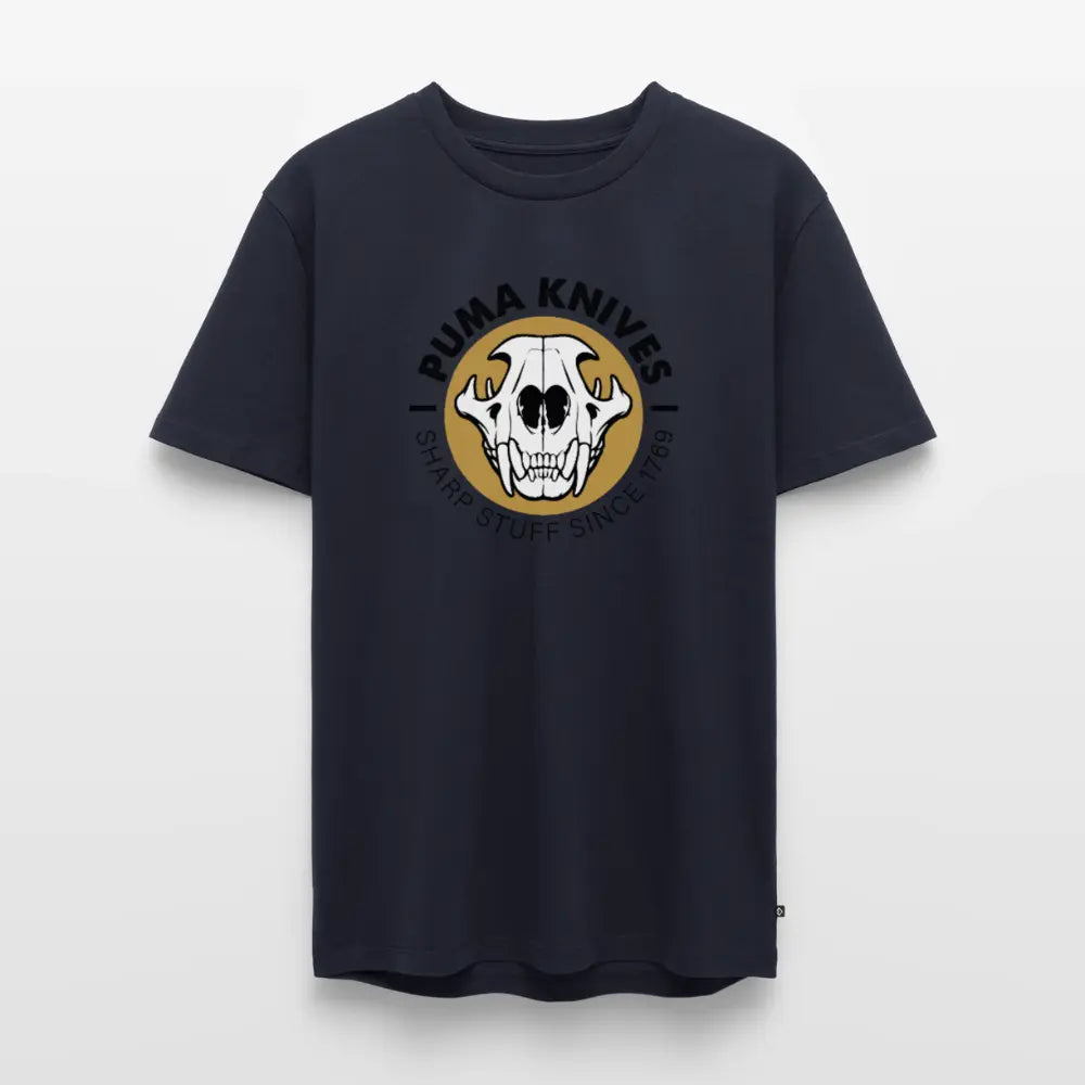 Men’s Premium T-Shirt Skull Frontal Sharp Stuff - navy