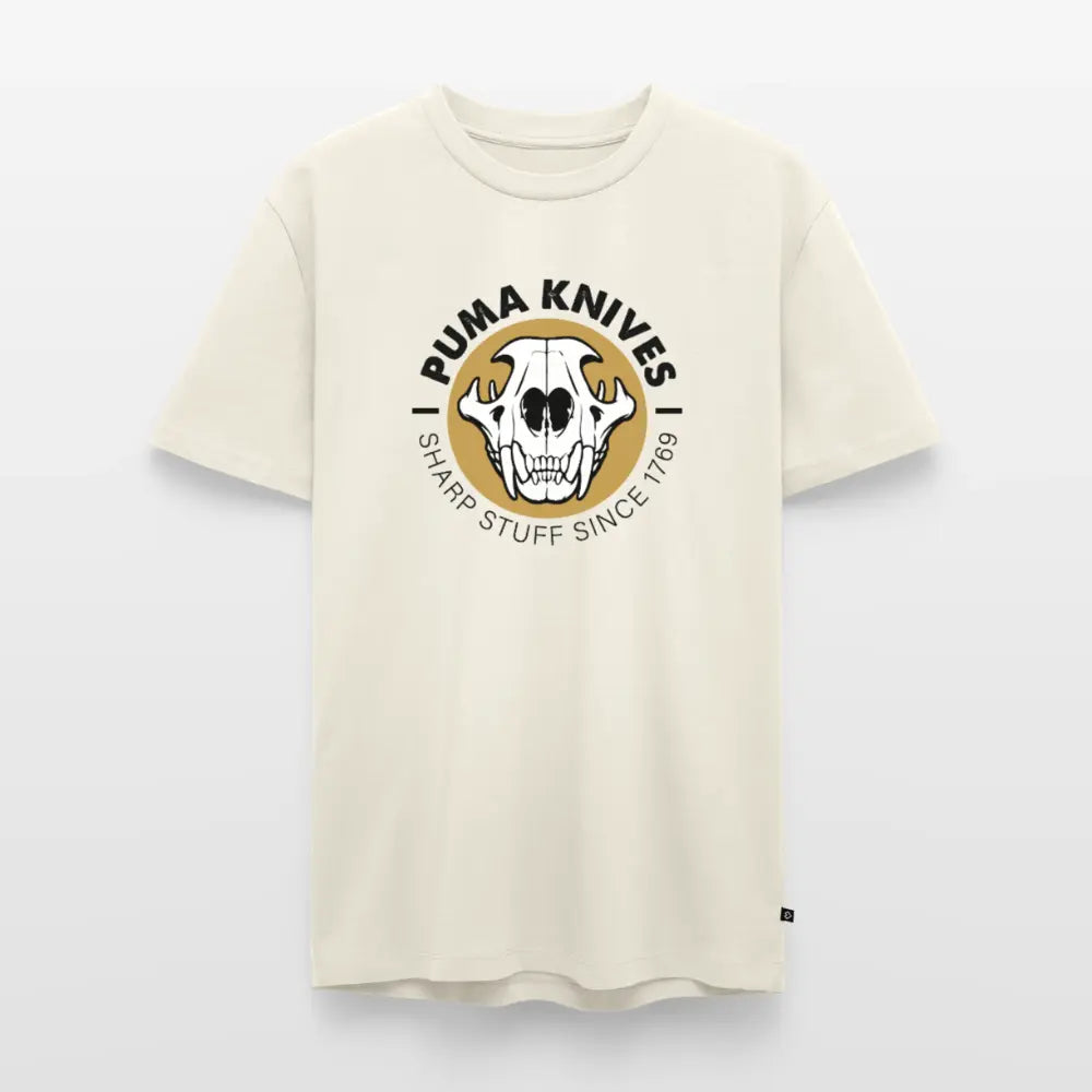 Men’s Premium T-Shirt Skull Frontal Sharp Stuff - off white
