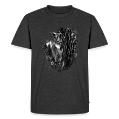 PUMA Herren Premium T-Shirt „Lauernder Puma" - heather anthracite