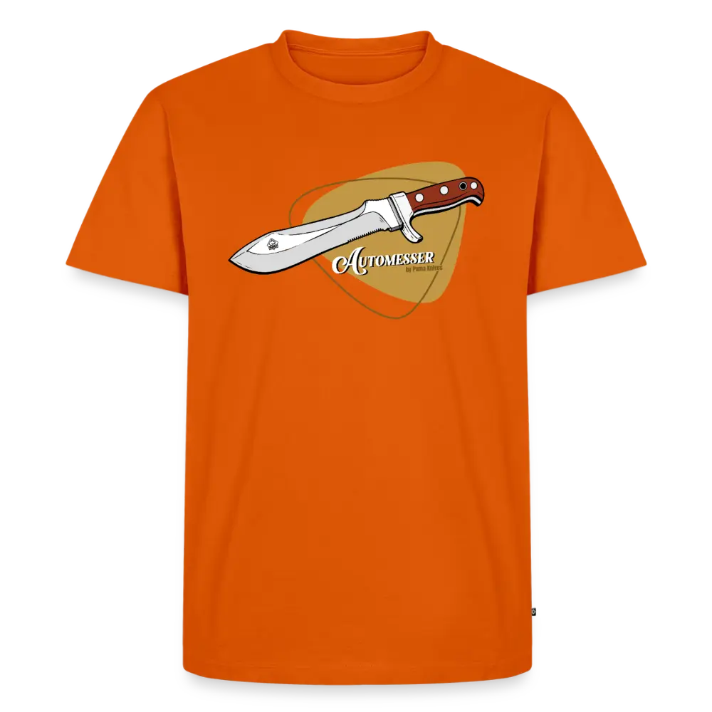 Men’s Premium T-Shirt PUMA Automesser Retrodesign - orange 