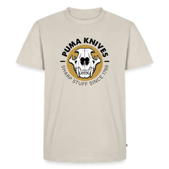 Men’s Premium T-Shirt Skull Frontal Sharp Stuff - beige